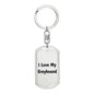 Love My Greyhound v4 - Luxury Dog Tag Keychain