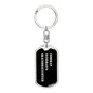 Combat Veteran's Granddaughter v2 - Luxury Dog Tag Keychain