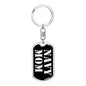 Navy Mom v2 - Luxury Dog Tag Keychain