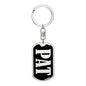 Pat v02 - Luxury Dog Tag Keychain