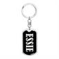 Essie v02 - Luxury Dog Tag Keychain