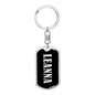 Leanna v02 - Luxury Dog Tag Keychain