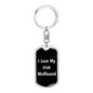 Love My Irish Wolfhound v5 - Luxury Dog Tag Keychain