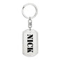 Nick - Luxury Dog Tag Keychain