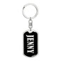 Jenny v02 - Luxury Dog Tag Keychain