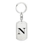 Initial N v1a - Luxury Dog Tag Keychain