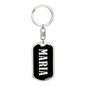 Maria v02 - Luxury Dog Tag Keychain