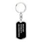 Military Veteran's Grandmother v2 - Luxury Dog Tag Keychain