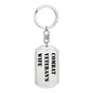 Combat Veteran's Wife - Luxury Dog Tag Keychain
