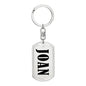 Joan v01 - Luxury Dog Tag Keychain