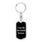 Love My Flat-Coated Retriever v5 - Luxury Dog Tag Keychain