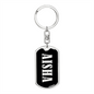 Aisha v02 - Luxury Dog Tag Keychain