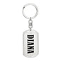 Diana v01 - Luxury Dog Tag Keychain