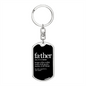 Father (noun) - Luxury Dog Tag Keychain