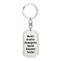 World's Greatest Kindergarten Special Education Teacher - Luxury Dog Tag Keychain