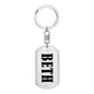 Beth v01 - Luxury Dog Tag Keychain
