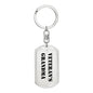 Veteran's Grandma - Luxury Dog Tag Keychain