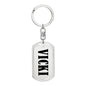 Vicki v01 - Luxury Dog Tag Keychain