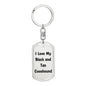 Love My Black and Tan Coonhound v4 - Luxury Dog Tag Keychain