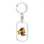 Happy Owl - Luxury Dog Tag Keychain