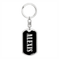 Alexis v02 - Luxury Dog Tag Keychain