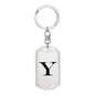Initial Y v1a - Luxury Dog Tag Keychain