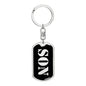 Son v3 - Luxury Dog Tag Keychain
