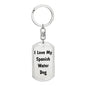 Love My Spanish Water Dog v4 - Luxury Dog Tag Keychain