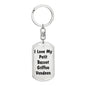 Love My Petit Basset Griffon Vendeen v4 - Luxury Dog Tag Keychain