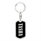 Tasha v02 - Luxury Dog Tag Keychain