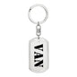 Van - Luxury Dog Tag Keychain