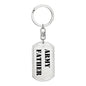 Army Father - Luxury Dog Tag Keychain
