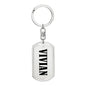 Vivian v01 - Luxury Dog Tag Keychain