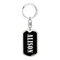 Alison v02 - Luxury Dog Tag Keychain