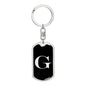 Initial G v2a - Luxury Dog Tag Keychain