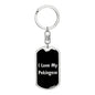 Love My Pekingese v5 - Luxury Dog Tag Keychain