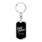 Best Father Since 1962 v3 - Luxury Dog Tag Keychain