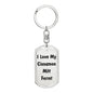 Love My Cinnamon Mitt Ferret - Luxury Dog Tag Keychain