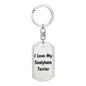 Love My Sealyham Terrier v4 - Luxury Dog Tag Keychain