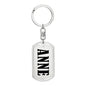Anne v01 - Luxury Dog Tag Keychain