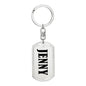 Jenny v01 - Luxury Dog Tag Keychain