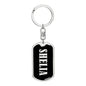 Shelia v02 - Luxury Dog Tag Keychain