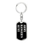 Army Ranger's Aunt v2 - Luxury Dog Tag Keychain