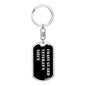 Coast Guard Veteran's Niece v2 - Luxury Dog Tag Keychain