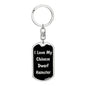 Love My Chinese Dwarf Hamster v2 - Luxury Dog Tag Keychain