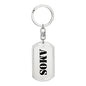Amos - Luxury Dog Tag Keychain