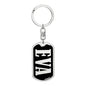 Eva v02 - Luxury Dog Tag Keychain