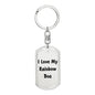 Love My Rainbow Boa - Luxury Dog Tag Keychain