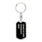 Coast Guard Veteran's Mom v2 - Luxury Dog Tag Keychain