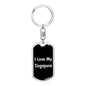 Love My Singapura v2 - Luxury Dog Tag Keychain